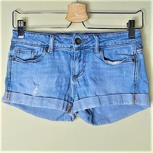 Bullhead Black Distressed Jean Shorts